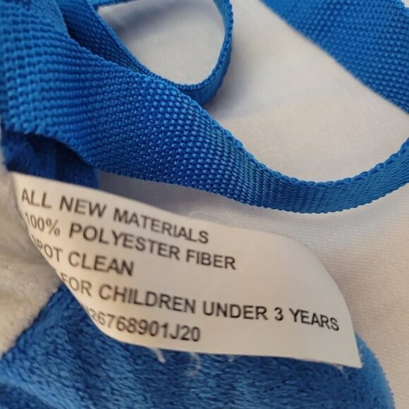 Tom's Toy Plush Shark vintage handled children's w/pouch kid's Stuffed Animal - Picture 9 of 9